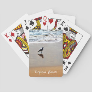 Virginia Beach ~ Fiskmås, Sand and Ocean Casinokort