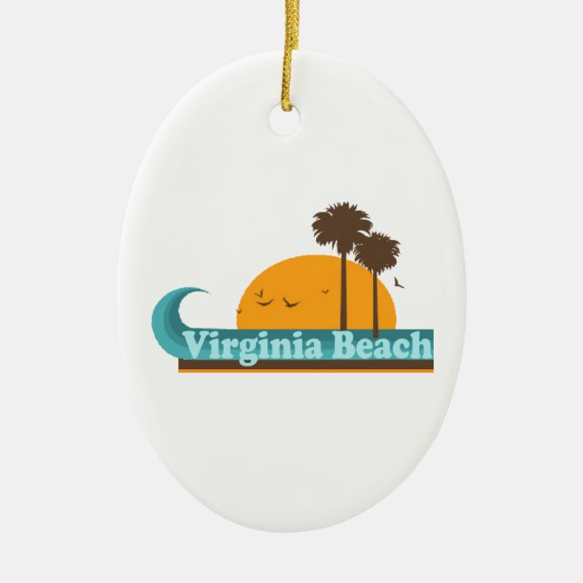 Virginia Beach. Julgransprydnad Keramik (Framsidan)