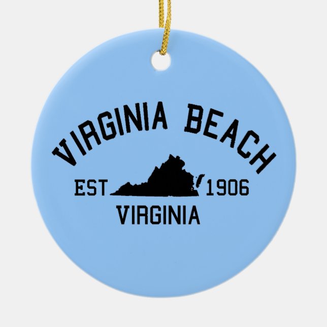 Virginia Beach. Julgransprydnad Keramik (Framsidan)
