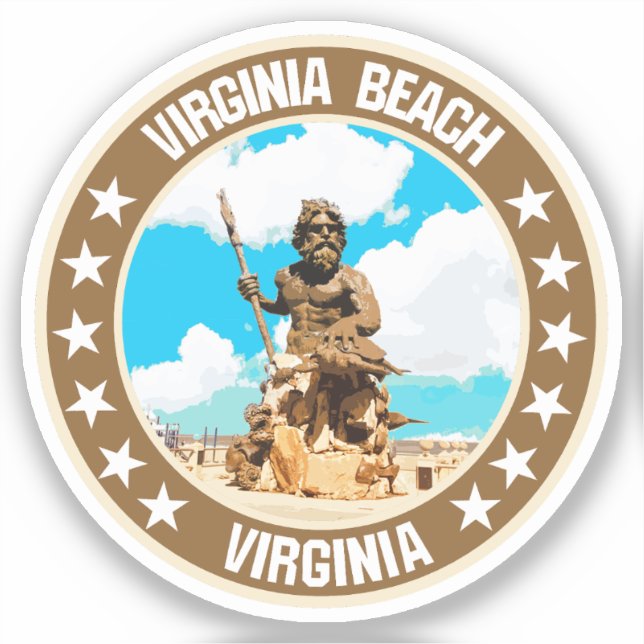 Virginia Beach Klistermärken (Framsida)