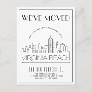 Virginia Beach Modern Deco   Byte av Adress Meddelande Vykort