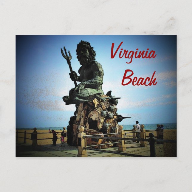 Virginia Beach Postcard Vykort (Framsida)