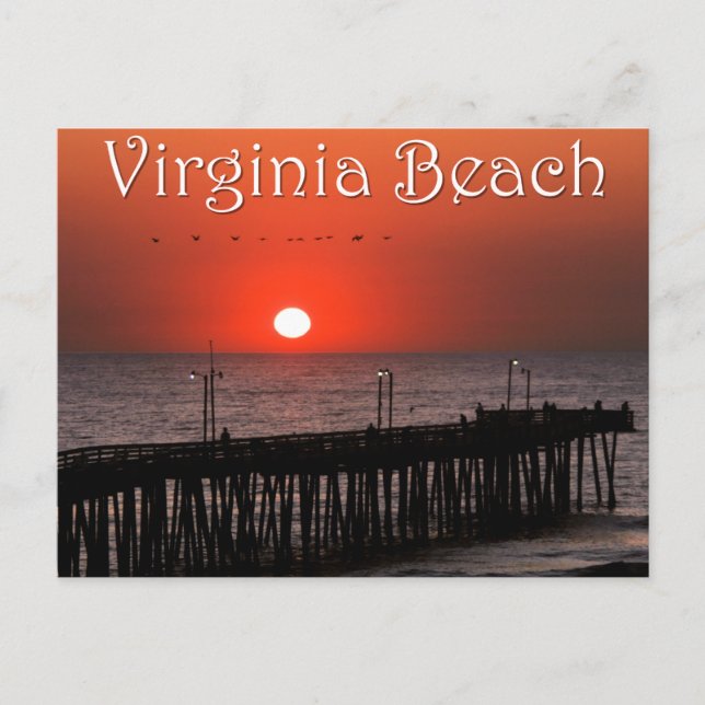 Virginia Beach Postcard Vykort (Framsida)