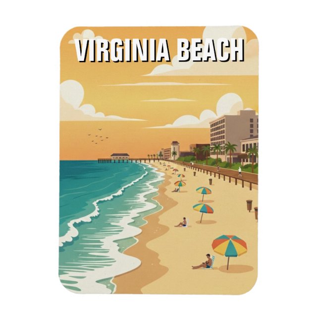 Virginia Beach Resor Magnet (Vertikal)