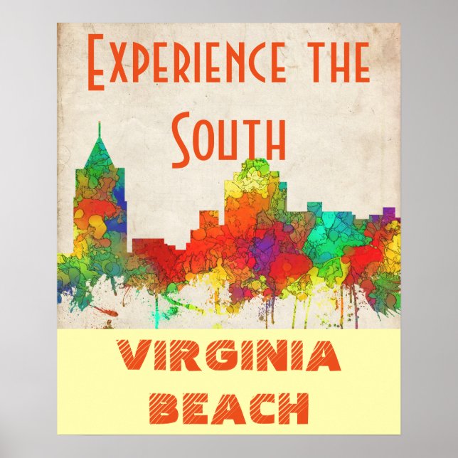 VIRGINIA BEACH SKYLINE POSTER (Framsidan)