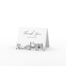 Virginia Beach Skyline Sketch Blank tackkort