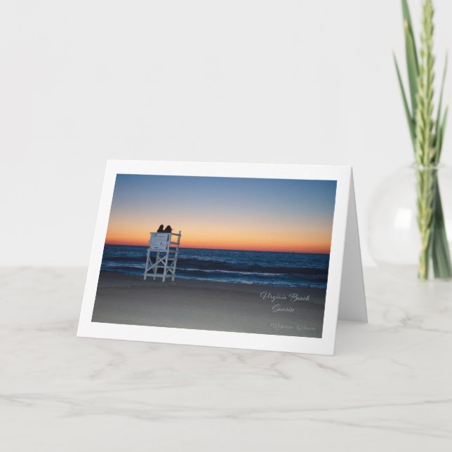 Virginia Beach Sunrise Note-kort Tack Kort (Framsida)
