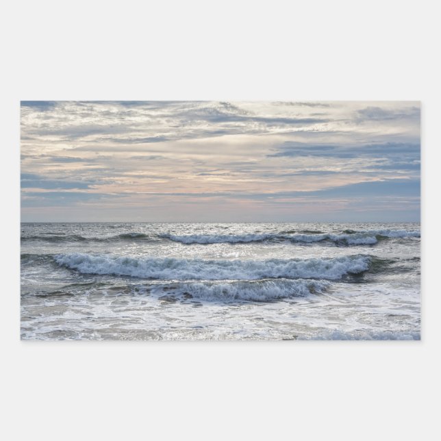 Virginia Beach Sunrise Rektangulärt Klistermärke (Framsida)