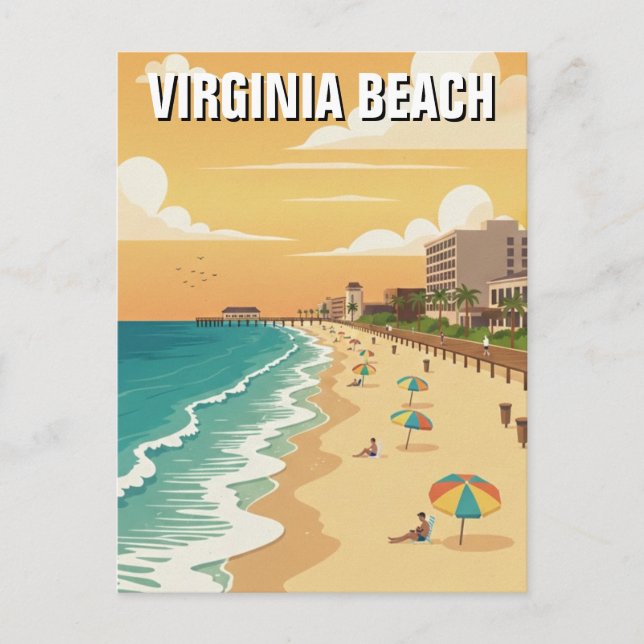 Virginia Beach Travel Vykort (Framsida)