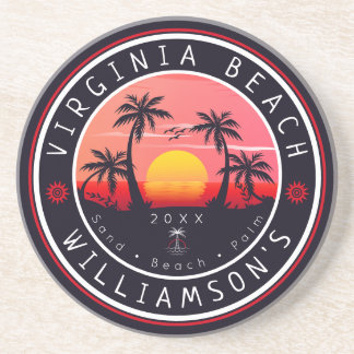 Virginia Beach USA Retro Sunset Souvenirs 80-talet Underlägg