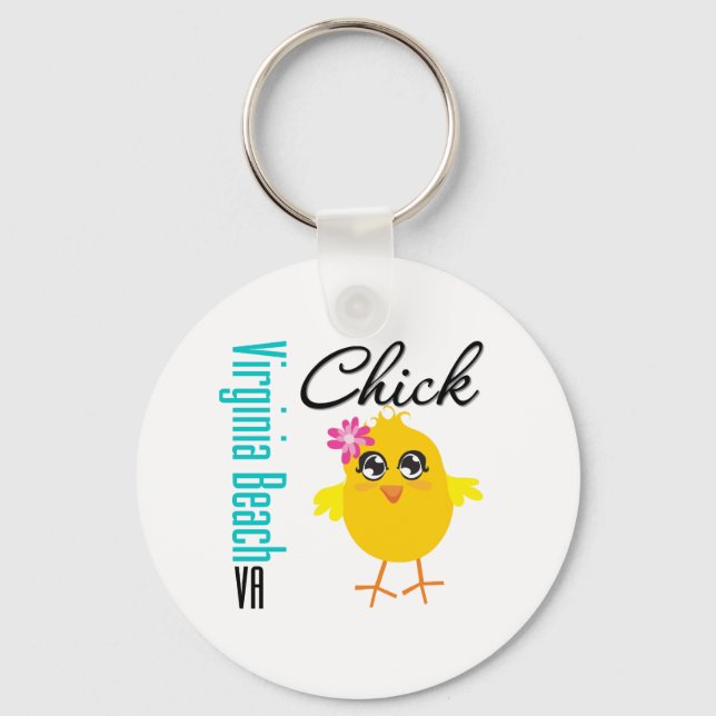 Virginia Beach VA Chick Nyckelring (Framsida)