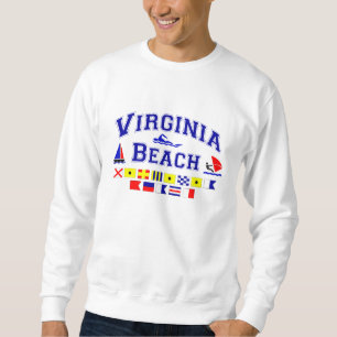 Virginia Beach VA signalerar flaggor Sweatshirt