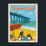 Virginia Beach, VA Vykort<br><div class="desc">Andersson Design Group är ett prisbelönt illustrations- och designföretag i Nashville på Tennessee. Grundaren Joel Andersson leder ett team av begåvade konstnärer att skapa originalverk som ser ut som vintagens klassiska reklamutskrifter från 1920-talet till 1960-talet.</div>