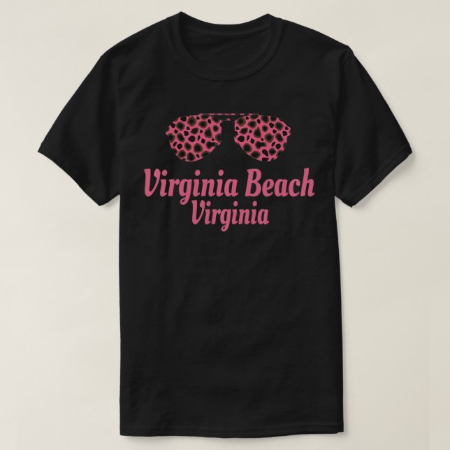 Virginia Beach Vacation Beach Souvenir Pullover T Shirt (Design framsida)
