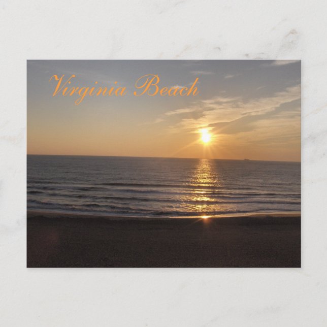 Virginia Beach vid sunset Vykort (Framsida)