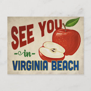 Virginia Beach Virginia Apple - Vintage resor Vykort