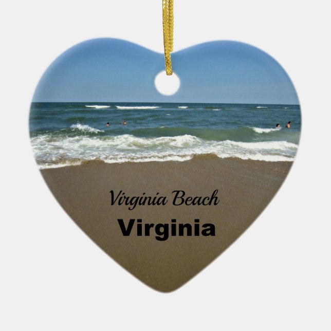 Virginia Beach, Virginia Julgransprydnad Keramik (Framsidan)