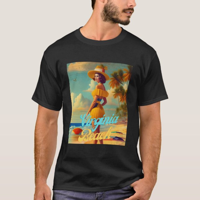 Virginia Beach Virginia Parasdise Beautiful T Shirt (Framsida)