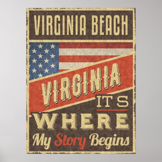 Virginia Beach Virginia Poster (Framsidan)
