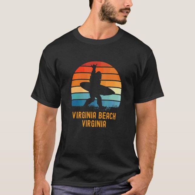 Virginia Beach Virginia Sasquatch Souvenir T Shirt (Framsida)