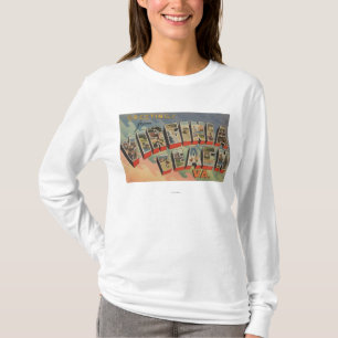 Virginia Beach Virginia - stora brevplatser T-shirt
