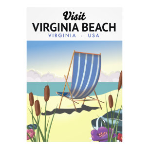 Virginia Beach Virginia USA-reseaffisch Fototryck