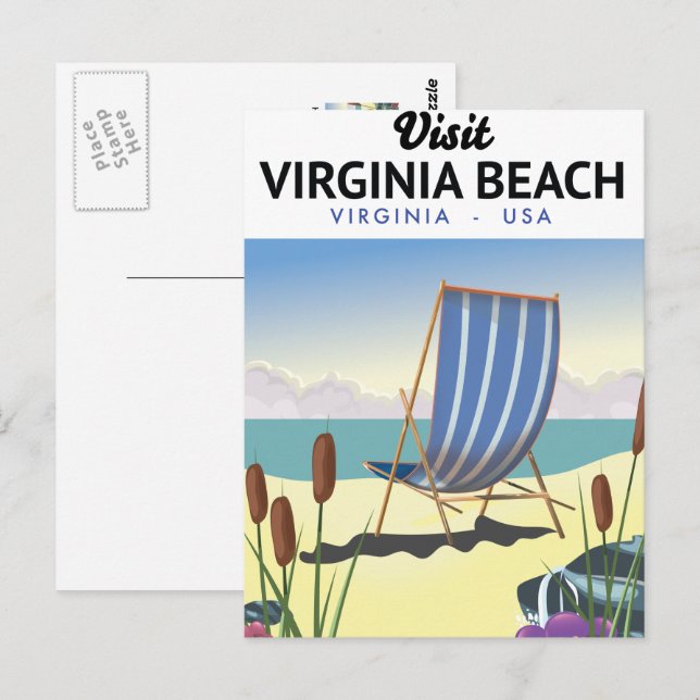 Virginia Beach Virginia USA resemålning Vykort (Fram/baksida)