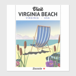 Virginia Beach Virginia USA resemapposters Klistermärken