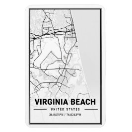 Virginia Beach Virginia USA Travel City Karta Magnet