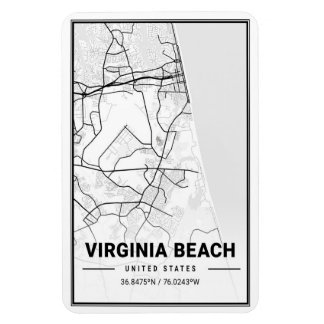 Virginia Beach Virginia USA Travel City Karta Magnet