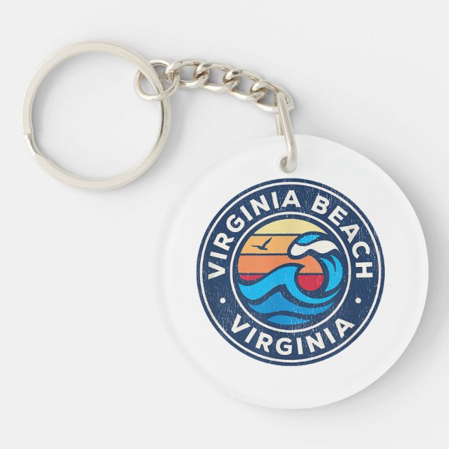 Virginia Beach Virginia VA Vintage Nautical Vinkar (Framsidan)