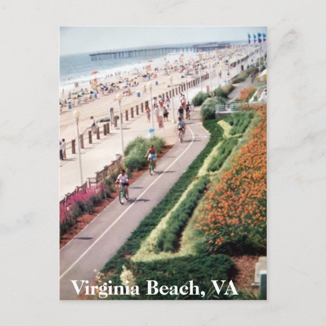 Virginia Beach Virginia vykort från 1992 (Framsida)