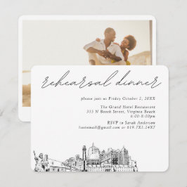 Virginia Beach Wedding Elegant Rehearsal Dinner Tilläggskort