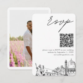 Virginia Beach Wedding OSA QR Code Small Tilläggskort