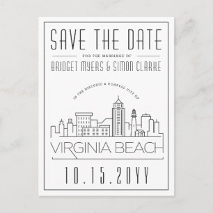 Virginia Beach Wedding   Skyline Spara datum Vykort