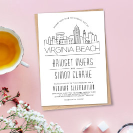 Virginia Beach Wedding | Skylininbjudan Inbjudningar