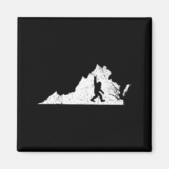 Virginia Bigfoot Sasquatch Funny Appalachian Men K Magnet (Framsidan)