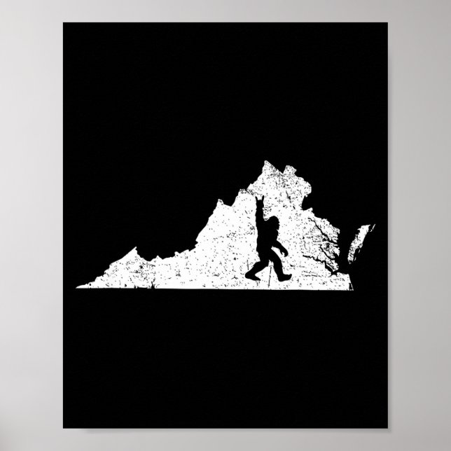 Virginia Bigfoot Sasquatch Funny Appalachian Men K Poster (Framsidan)