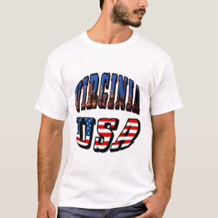 Virginia Bild och USA Text T-shirt