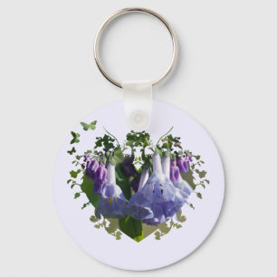 Virginia blåklockavildblommar nyckelring