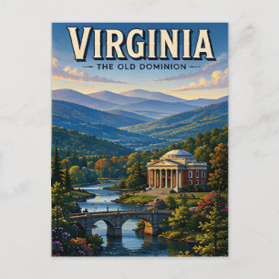 Virginia Blue Ridge-bergens historiska skönhet Vykort
