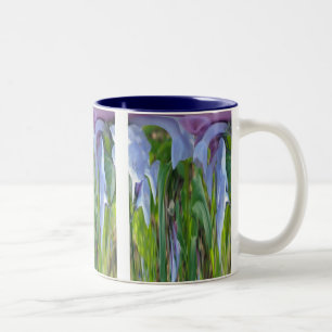 Virginia Bluebells Abstrakt Två-Tonad Mugg