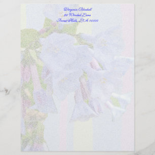 Virginia Bluebells Letterhead Stationery Brevhuvud