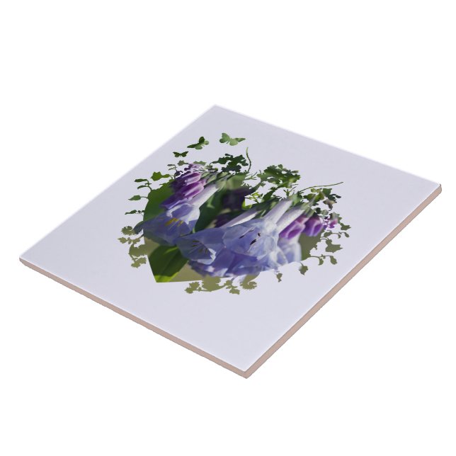 Virginia Bluebells Wildblommor Kakelplatta (Sidan)