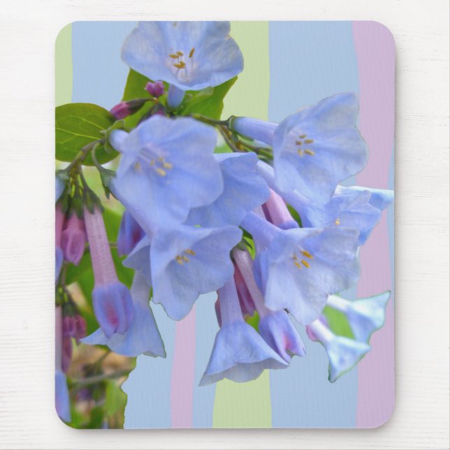 Virginia Bluebells WildblomMousepad Musmatta (Framsidan)