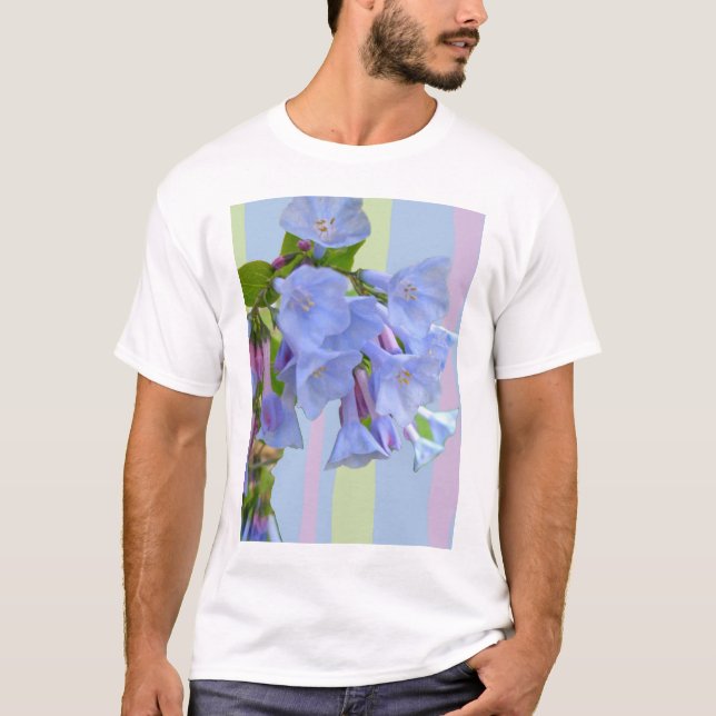 Virginia Bluebells Wildblomt T-Shirt (Framsida)