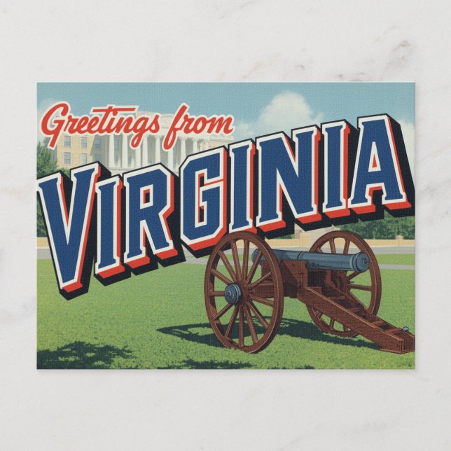 Virginia Cannon History Capitol Vykort (Framsida)