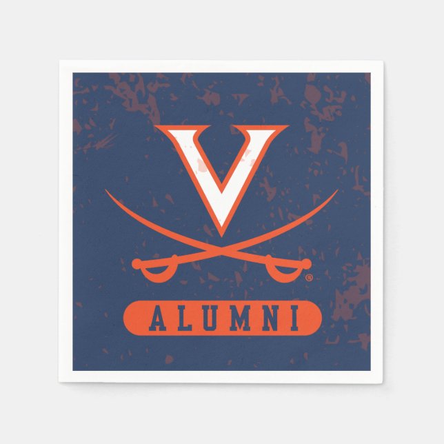 Virginia Cavaliers Alumni Distressed Pappersservett (Framsidan)