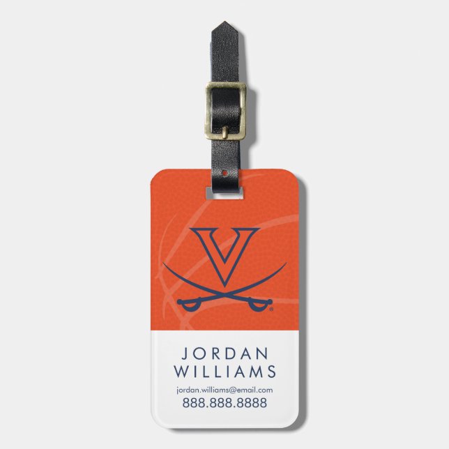 Virginia Cavaliers Basketball Bagagebricka (Vertikal Framsida)