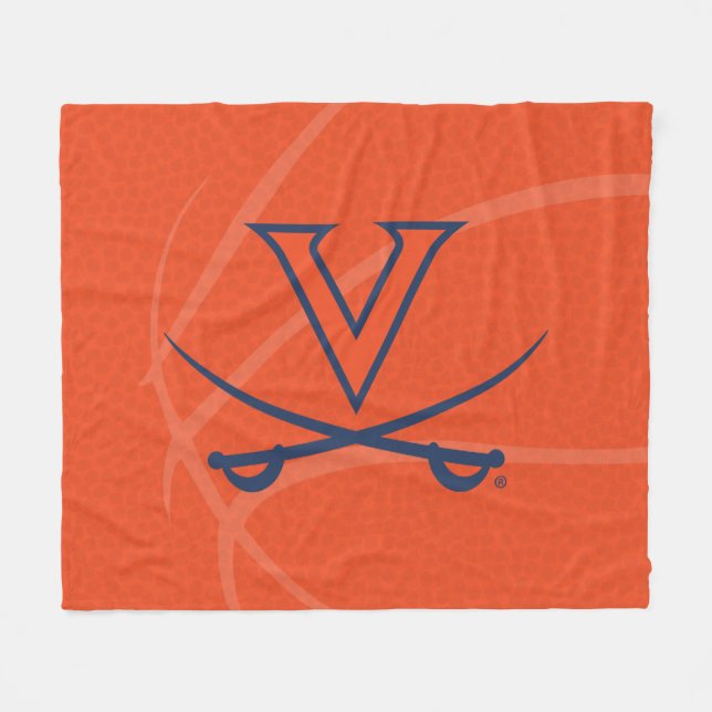 Virginia Cavaliers Basketball Fleecefilt (Framsidan (Horisontell))